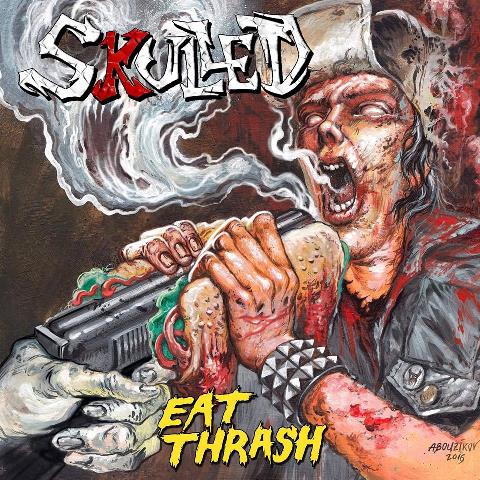 Skulled - Eat Thrash album artwork, Skulled - Eat Thrash album cover, Skulled - Eat Thrash cover artwork, Skulled - Eat Thrash cd cover