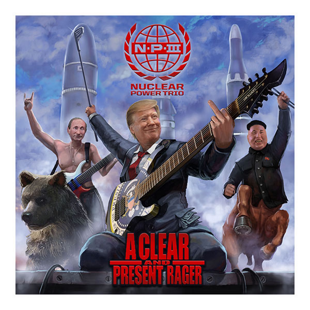 nuclear power trio - A Clear and Present Rager - album cover