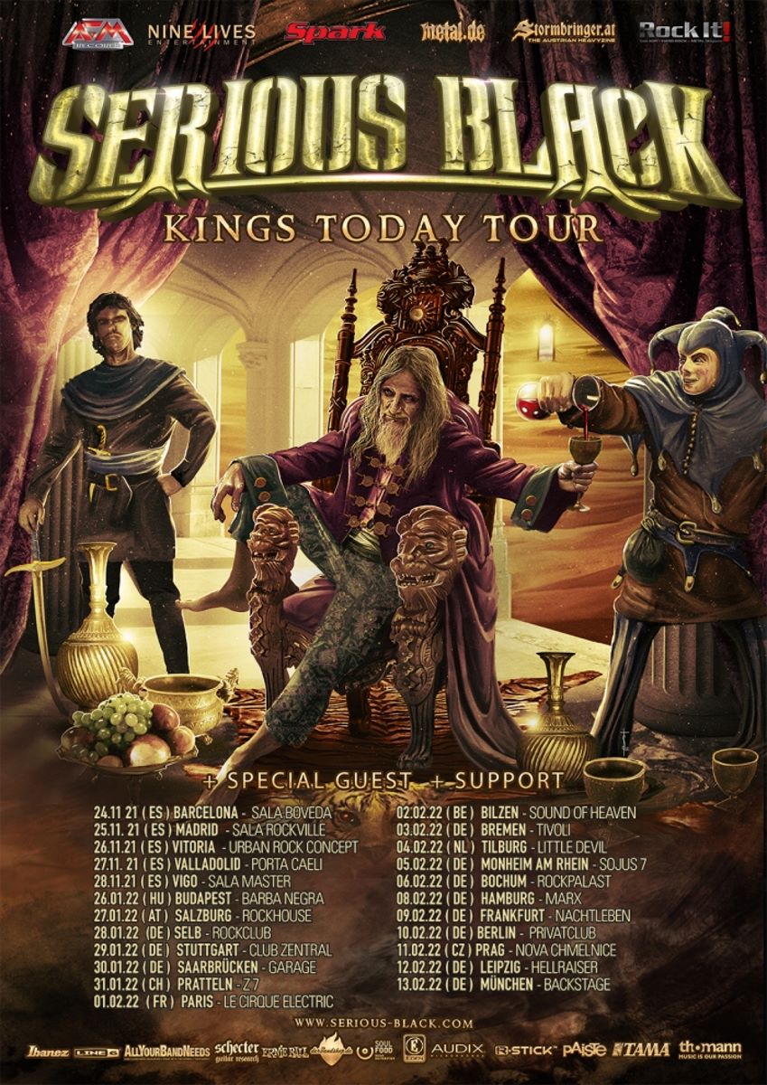 SERIOUS BLACK - kings today tour 2021- tourflyer