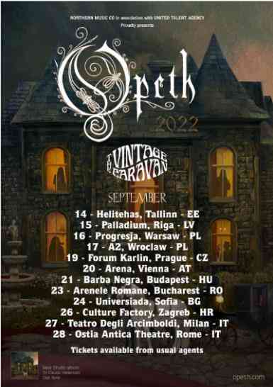opeth - tour 2022