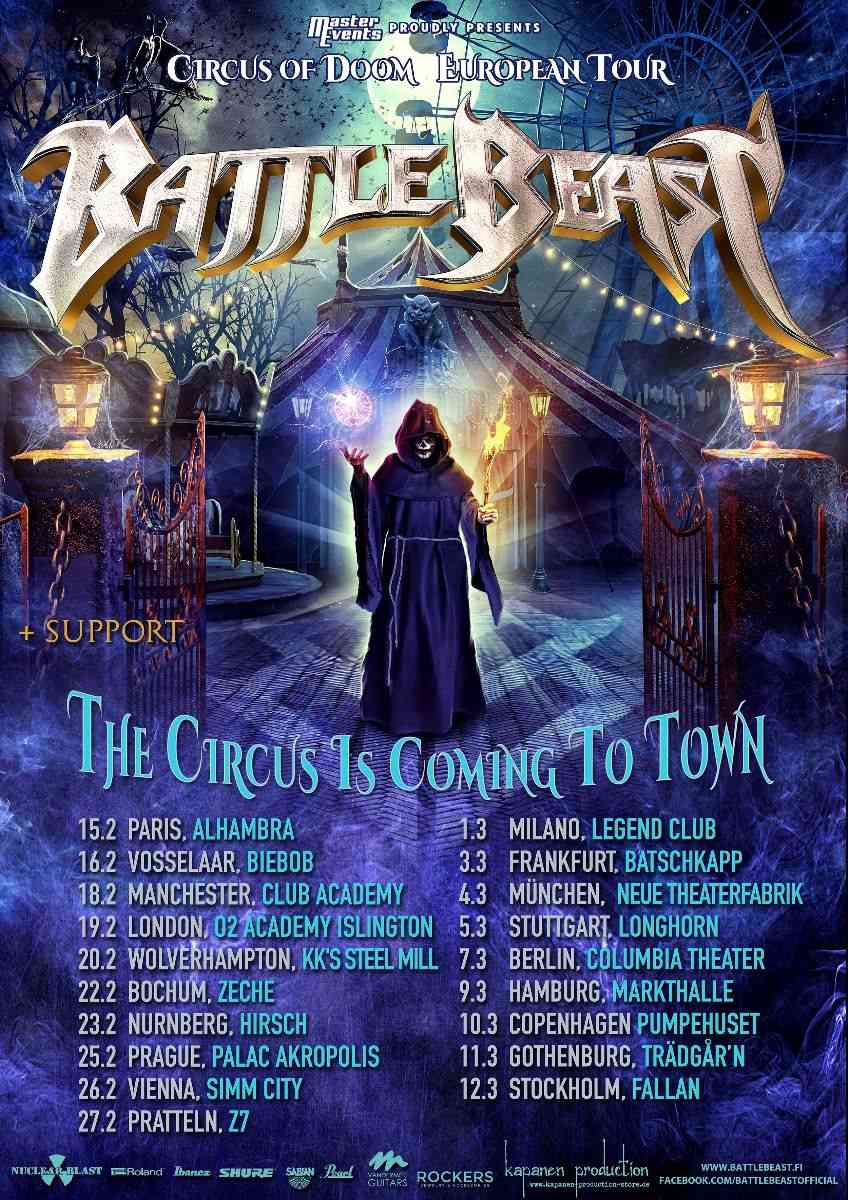 battle beast - tour 2022