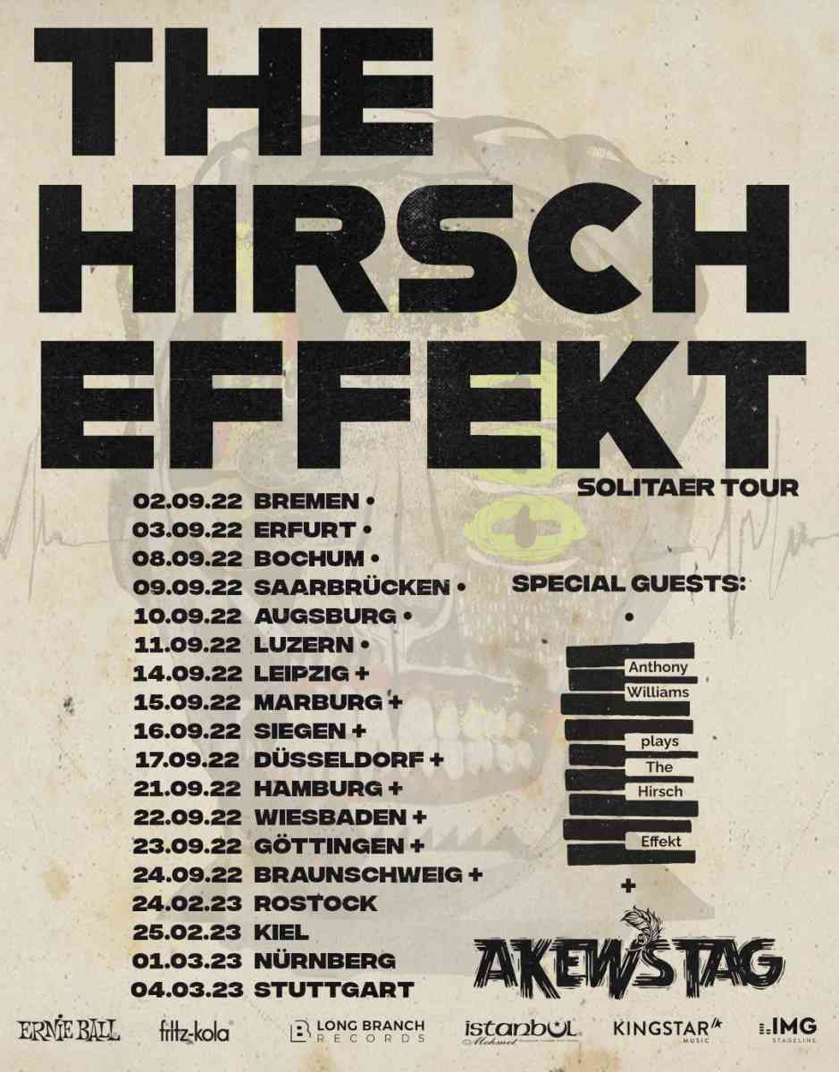 THE HIRSCH EFFEKT solitaer tour flyer 2022
