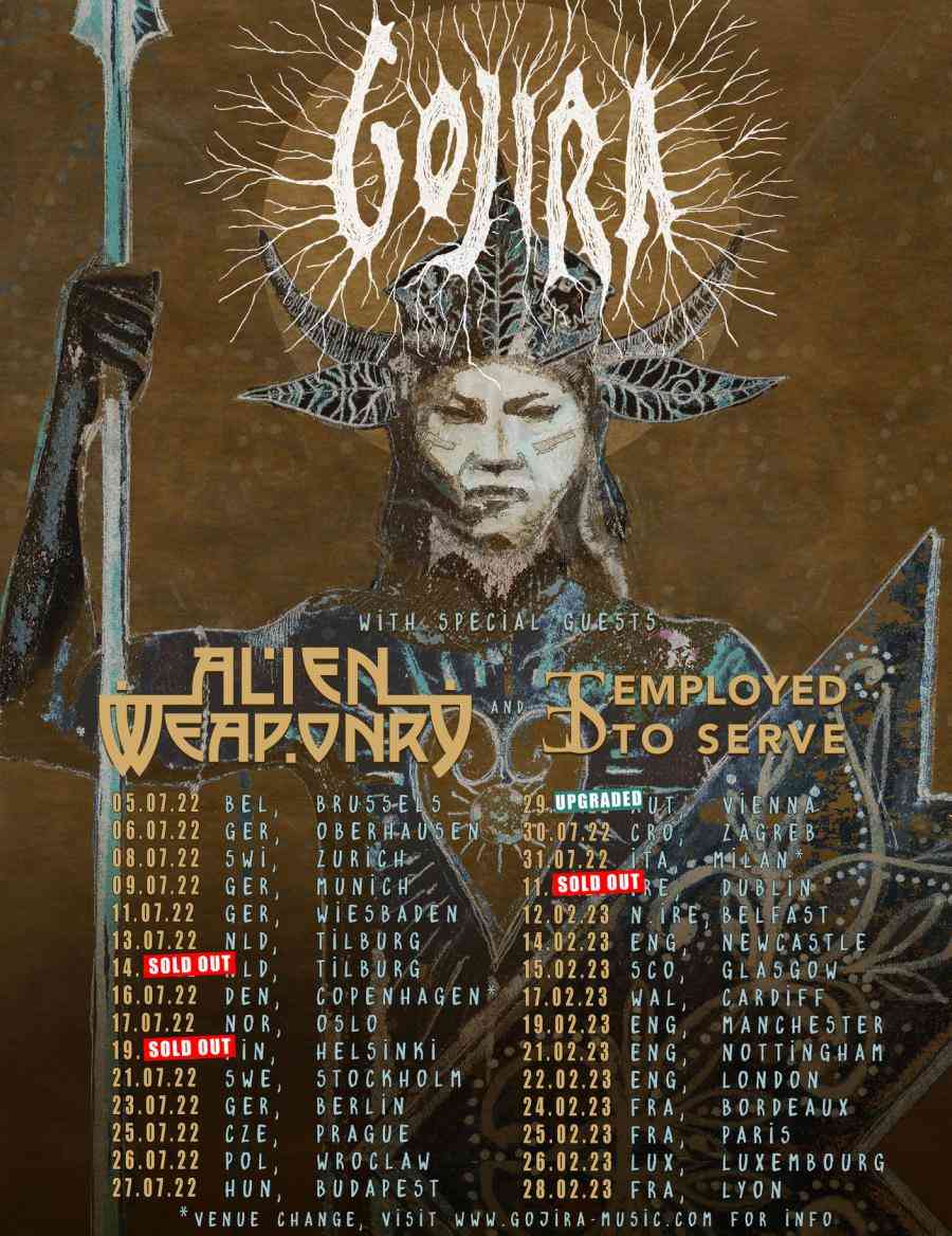 Gojira-tour-2023 Gojira - tourflyer 2023