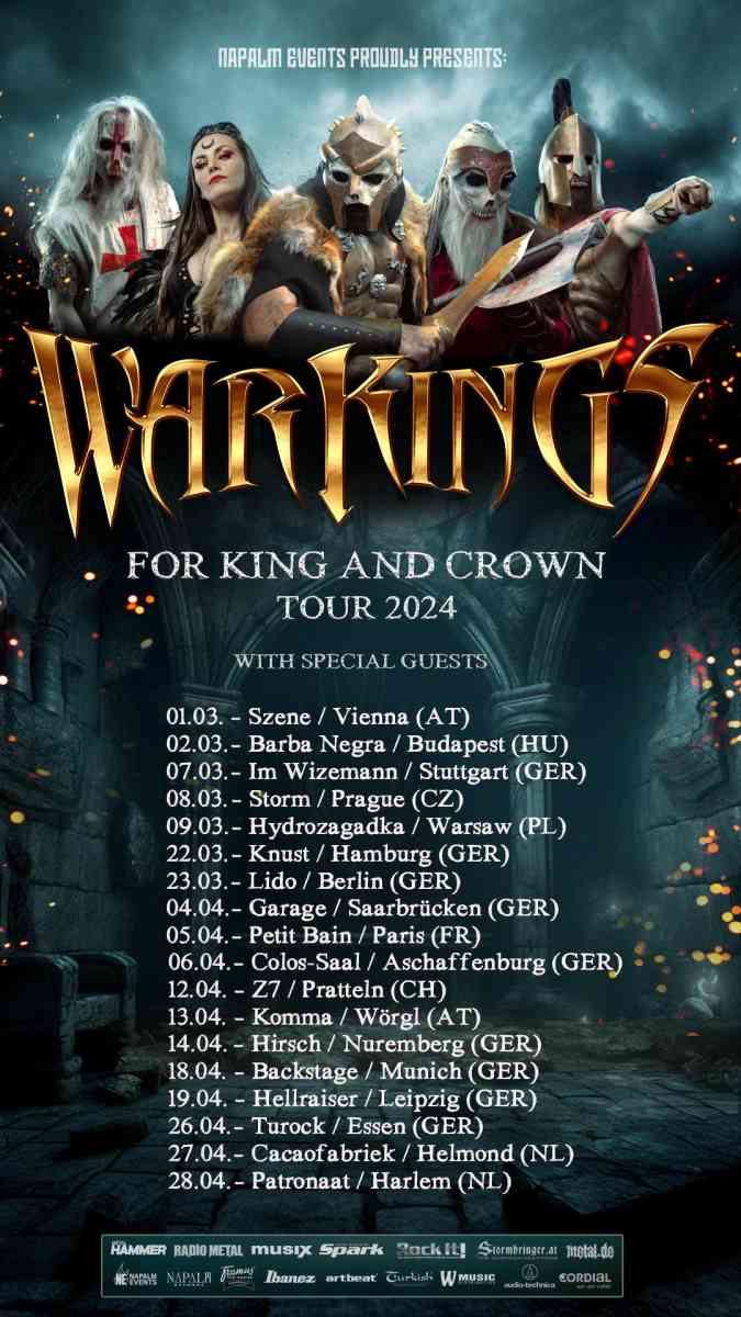 warkings - for king and crown - tour flyer 2024