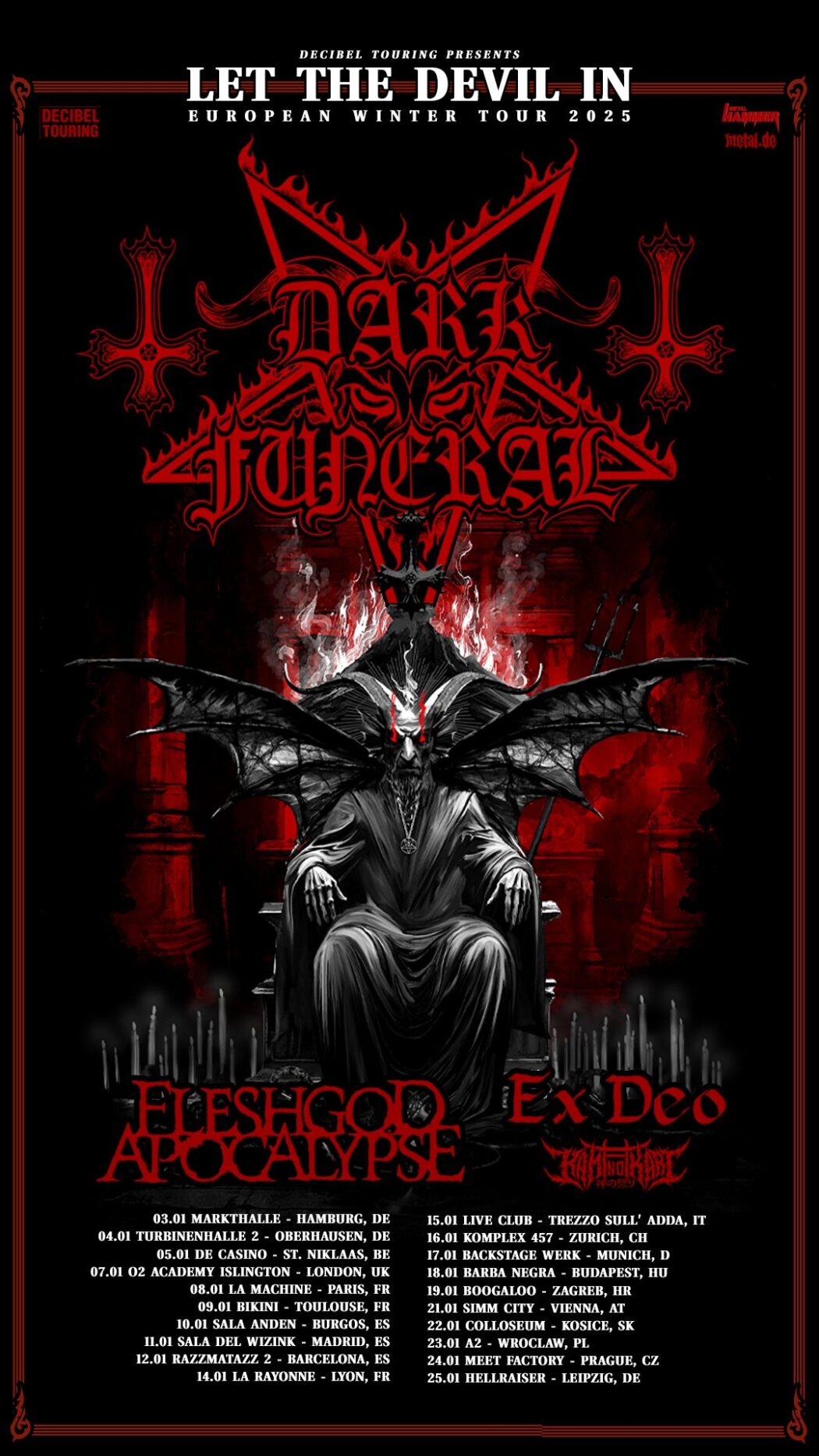 Flyer Dark Funeral Tour 2025 Flyer