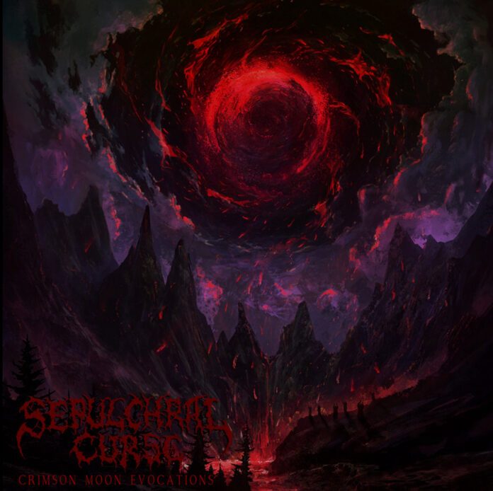 Cover artwork SEPULCHRAL CURSE Crimson Moon Evocations