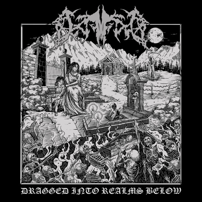 cover artwork DEATHGOAT Dragged Into Realms Below