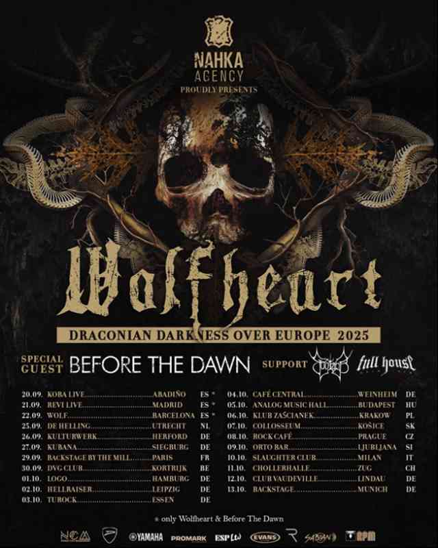 wolfhear Draconian Darkness Over Europe tour
