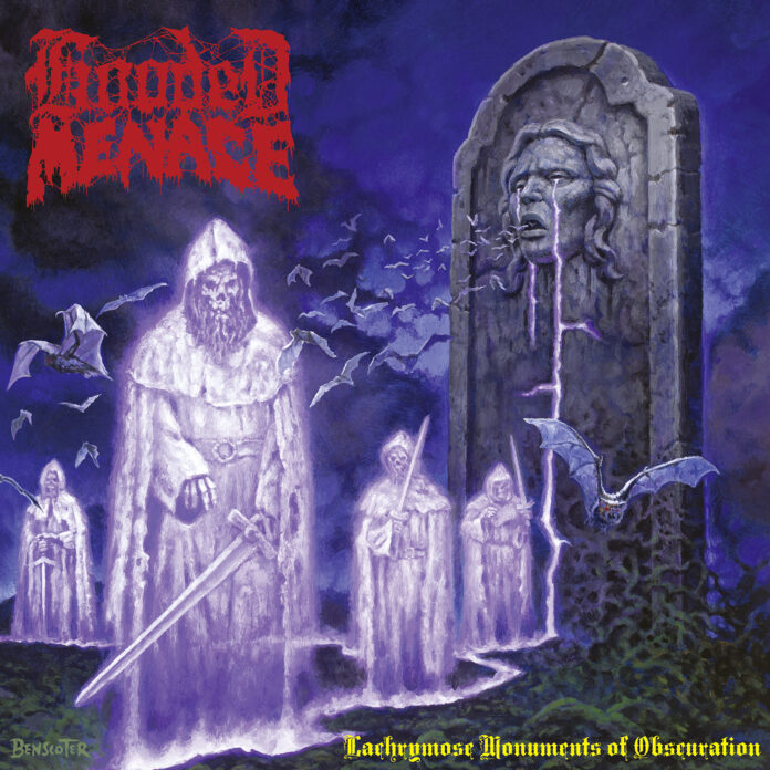 cover artwork HOODED MENACE Lachrymose Monuments of Obscuration
