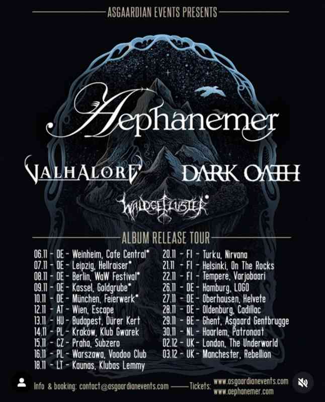 AEPHANEMER album release tour