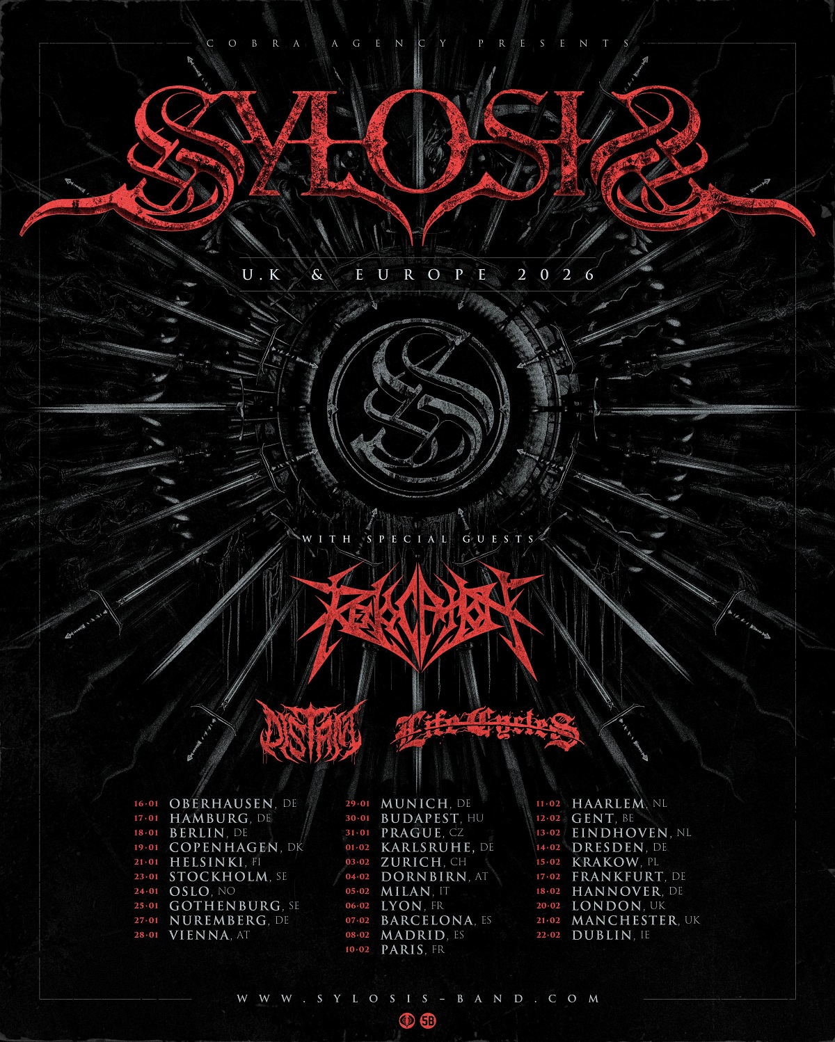 Sylosis-Tourflyer_2026 Sylosis - EU Tour 2026