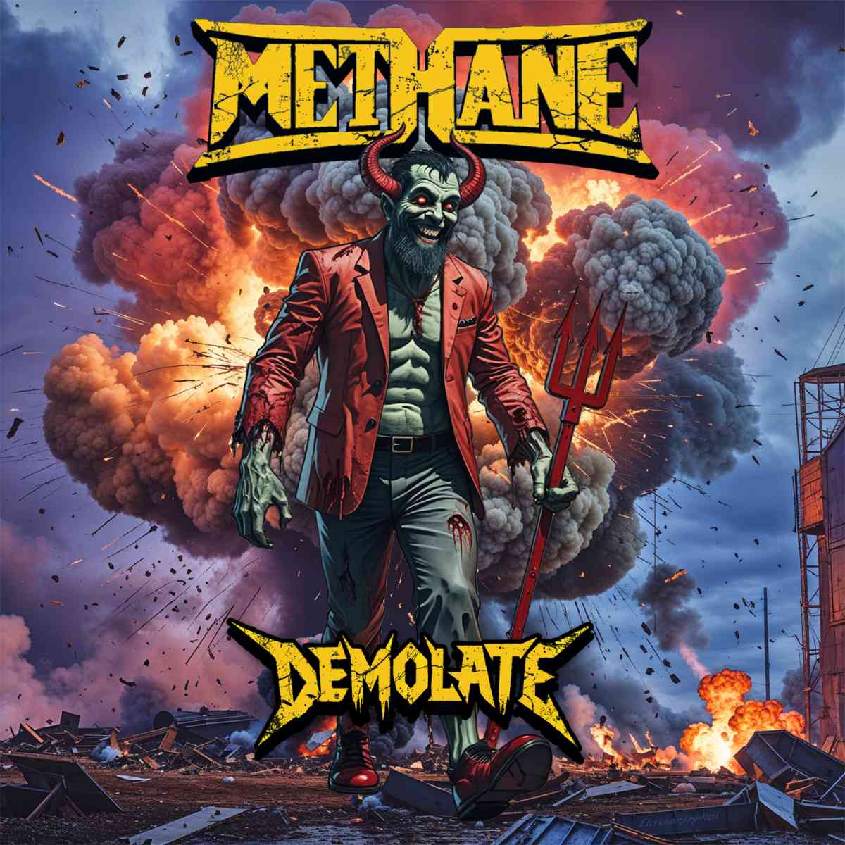 METHANE – Demolate Cover Artwork METHANE – Demolate Cover Artwork, Southern Groove Metal Album