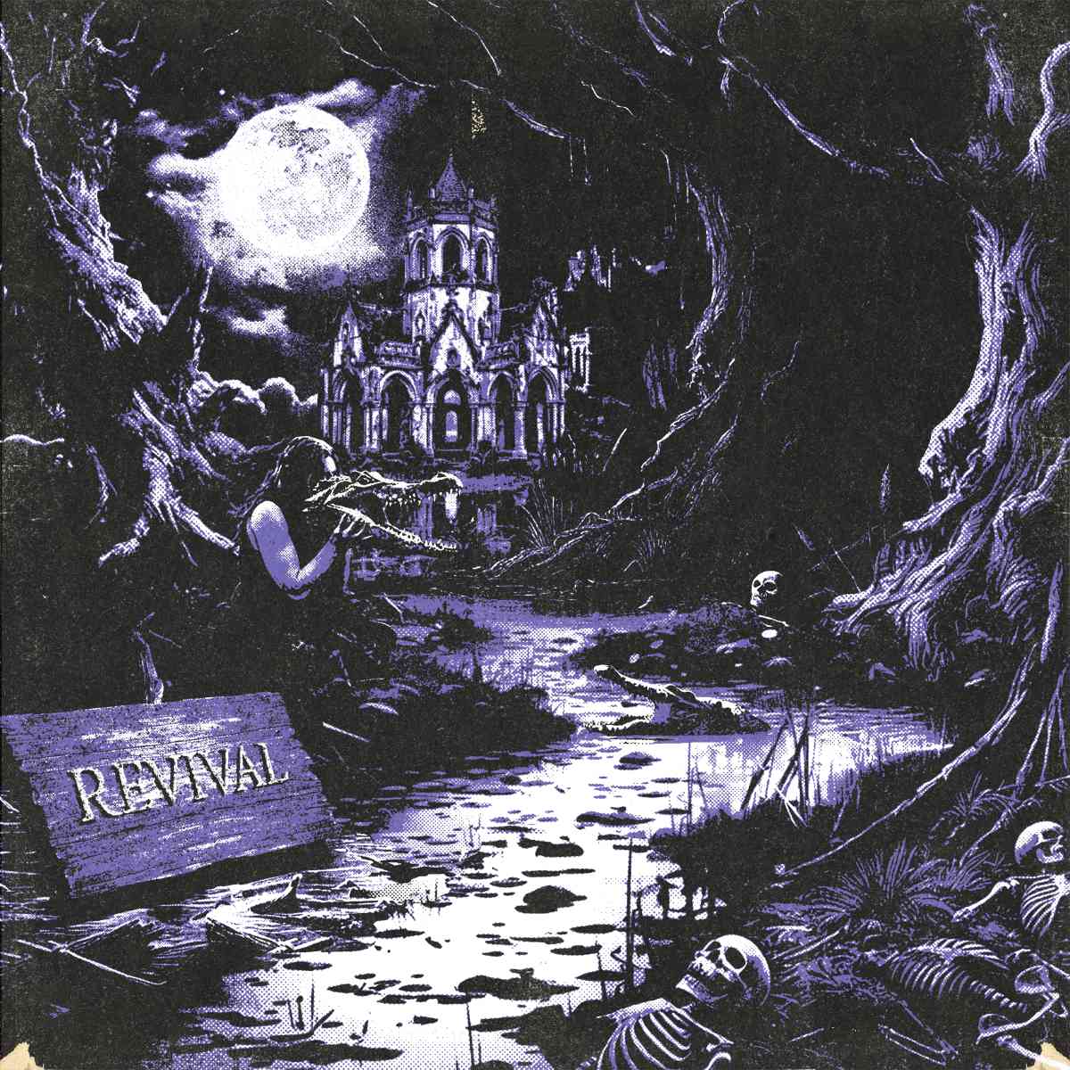 THE NOCTAMBULANT – Revival | Cover Artwork Cover Artwork des Albums „Revival“ von THE NOCTAMBULANT mit einer düsteren, atmosphärischen Gestaltung im Stil des Melodic Black Metal.